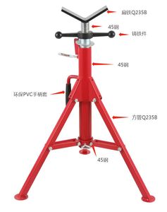 E-Work 1107 Tornillo de Banco Industrial de Cabeza en V con Patas Fijas y Soporte OEM para Tuberías de 12 Pulgadas - Product Image 5