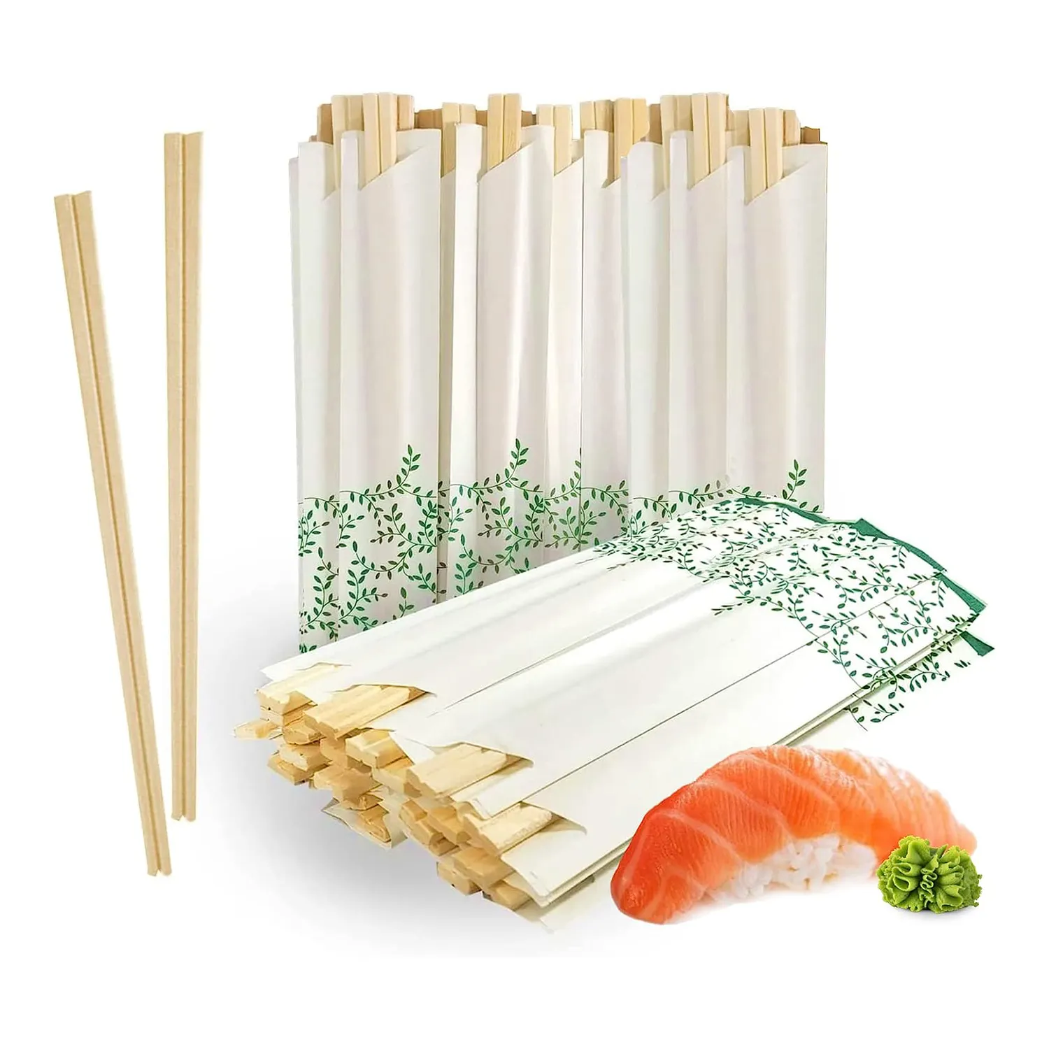 High Quality Sushi Chopsticks Reusable Custom Print Chop Sticks Bamboo Disposable Chopstick