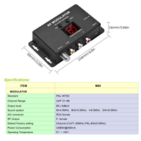Modulateur RF M60, convertisseur AV vers RF