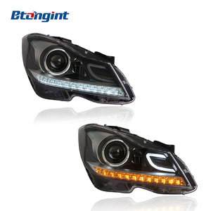 Modificación de Faros Delanteros para Benz Clase C W204 (2011-2014) con Luz Diurna LED, Lente LED de Dirección, C180 C200 <span class=keywords><strong>C26</strong></span> - Product Image 4