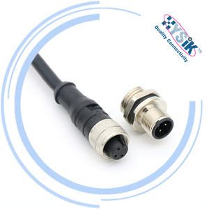 Водонепроницаемый разъем M12 с кабелем, 3 Pin, IP67, подходит для очистки воды/датчиков насоса - Product Image 1
