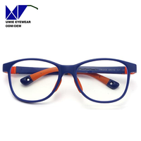 Monture de prescription carrée TR90 sur mesure OEM, anti-lumière bleue, pour enfants et adolescents, taille 48-16-125, usine d'optique