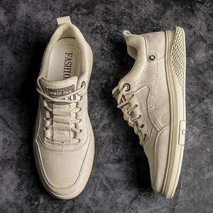 Zapatos Deportivos Casuales de Moda para Hombre, Primavera 2026, Tallas Grandes, con Cordones, de Cuero, Dropshipping - Product Image 1