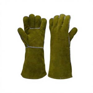 Guantes de Seguridad de Piel de Vacuno, Transpirables, Resistentes al Calor, Textura Lisa, Antideslizantes, Resistentes a la Abrasión, Puño Recto - Product Image 4