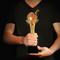 Medallas de bádminton personalizadas, trofeos, regalos, Copa grande, Metal dorado, tenis de mesa, béisbol, Rugby, Golf, fútbol, trofeo deportivo