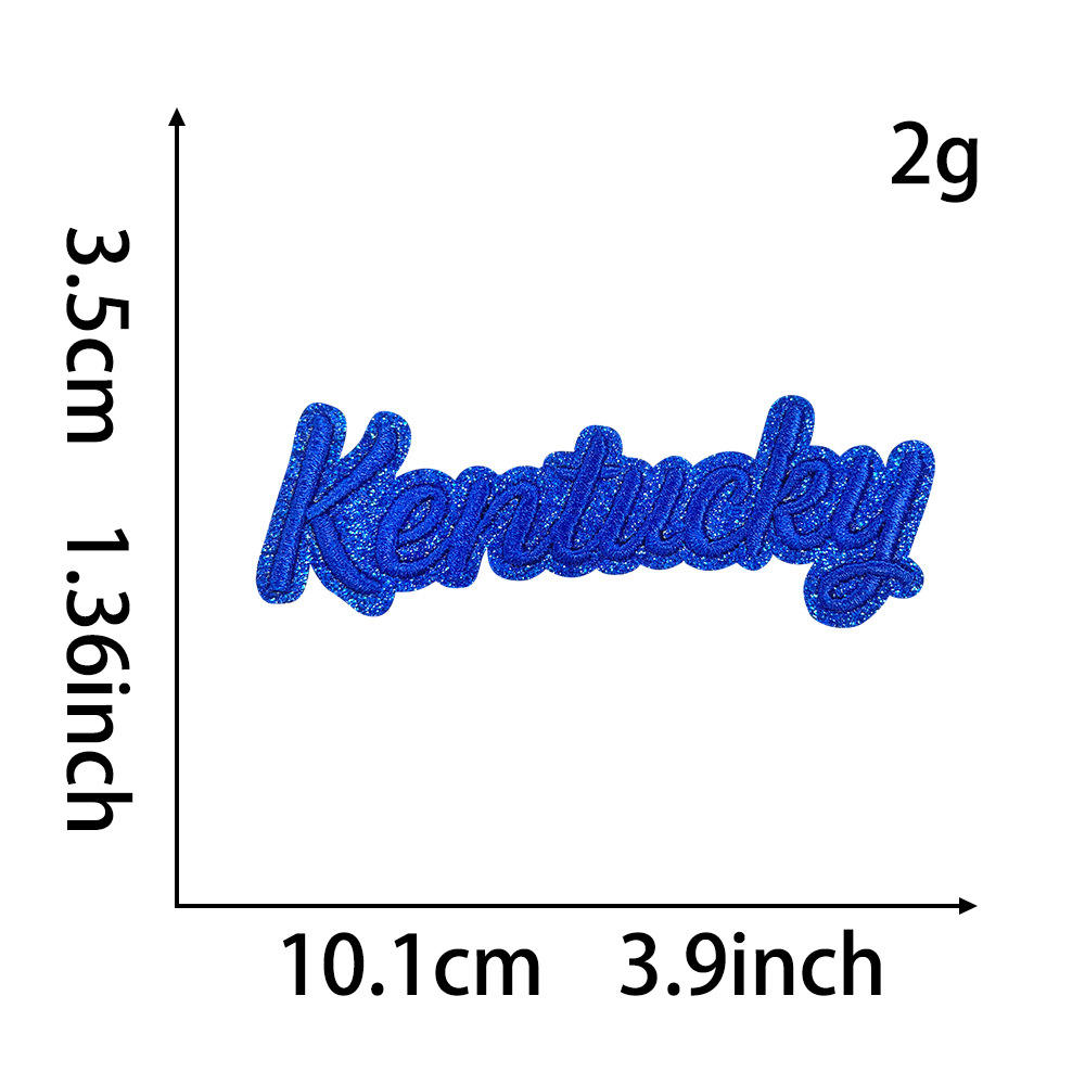 Hot melt adhesive-kentucky letters blue