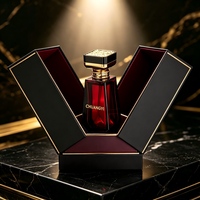 Flacon vaporisateur de parfum en verre de luxe vide de 100 ml, vente en gros, personnalisation du logo par marquage à chaud et boîte cadeau pour l'emballage de parfum