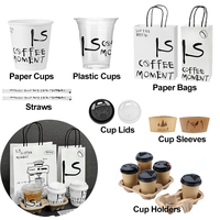 Gobelets à café en papier à double paroi personnalisés de 8 oz, 12 oz, 16 oz, 20 oz, pour boissons chaudes, jetables, à emporter, avec couvercles