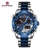 NAVIFORCE 9171 Jam Tangan Pria Mewah Tahan Air Berkualitas Tinggi yang Sedang Laris Terjual, Jam Tangan Kronograf untuk Olahraga.