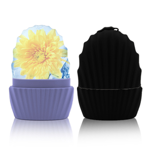 Moule à glace en silicone de petite taille pour le visage, rouleau à glace de 3 pouces et masseur facial Gua Sha, plateau à glace rafraîchissant pour la beauté du visage - Product Image 3