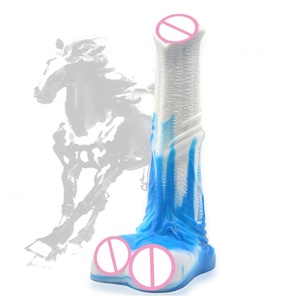 YOCY131 Dildo de Caballo, Pene Animal Enorme de 10 Pulgadas de Largo, Dildos Realistas de Silicona, Masturbador para Hombres, Juguetes Sexuales con Textura para Mujeres - Product Image 1