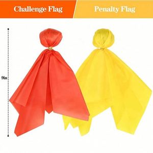 Drapeaux de défi jaunes et rouges en polyester de qualité supérieure pour arbitres de football, toutes tailles, personnalisables, pour pénalités de football - Product Image 4