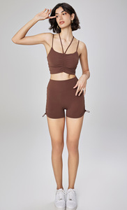 Soutien-gorge de yoga sans couture pour femme Under <span class=keywords><strong>Lulu</strong></span> Custom Nude Feel, maintien élevé, fines bretelles, effet deux pièces, dos nu - Product Image 4