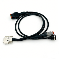 Câble de diagnostic robuste sur mesure avec connecteur multi-contacts vers deux connecteurs D-Sub