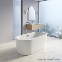 Baignoire ovale autoportante en acrylique de haute qualité, contemporaine, pour adultes, avec trop-plein et drain