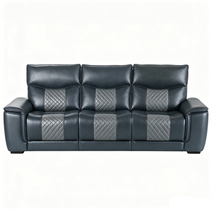 Juego de Sofás de Cuero Reclinables Manuales Cuadrados Modernos con Materiales de Primera Calidad y Patas Metálicas para 3+2 Plazas, Comodidad para Cine en Casa - Product Image 6