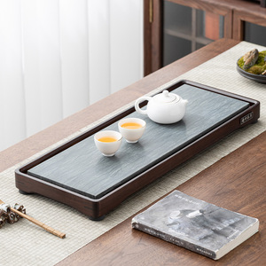 Black Gold Stone <b>Tea</b> <b>Tray</b> 3.7 Small Water Storage Flat Kung Fu <b>Tea</b> Set Office Home Use With Lid Water Filter - Product Image 2