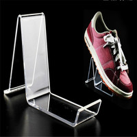 Supports en acrylique 3 "W X 10" H Support de chaussures incliné Tongs transparentes Affichage de sandales