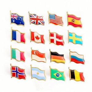 En Stock: Pequeños Adornos Metálicos para el Día Nacional, Insignias Esmaltadas para Solapa, Decoraciones con Banderas de Diferentes Países - Product Image 6