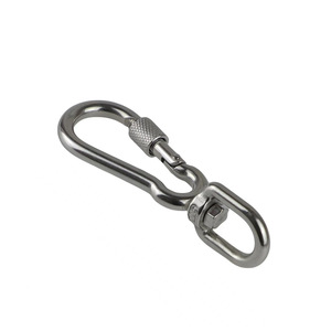 Échantillon gratuit Boucle de laisse pour chien en acier inoxydable Connecteur universel de laisse pour animaux de compagnie en forme de huit avec anneau rotatif Accessoire de laisse pour animaux de compagnie - Product Image 3