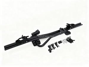 Portabiciclette in alluminio portabiciclette <span class=keywords><strong>tetto</strong></span> auto da viaggio all'aperto campeggio 1 portabiciclette facile installazione - Product Image 2
