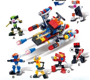 Bloques de construcción de espacio baratos, <span class=keywords><strong>mini</strong></span> bloques de construcción 6 en 1, juguetes, <span class=keywords><strong>robot</strong></span> de bloques de construcción - Product Image 1