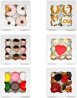 Boîte de boulangerie donut avec logo personnalisé Boîte d'emballage pour brownie alimentaire de Noël en papier de qualité alimentaire Emballage de cupcakes pour pâtisseries