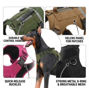 YooGo YG-566 Rompi Taktis untuk Anjing - Desain yang Dapat Disesuaikan untuk Mencegah Anjing Melarikan Diri - Product Image 6