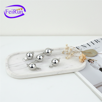 FEIRUN Fermoir simple en forme de boule de 10 mm, fermoir crochet et œillet, fermoir en argent sterling
