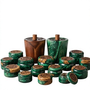 Becora – Plateau diffuseur d'encens en laiton massif écologique pour la maison, support pour cônes floraux, attrape-cendres, diffuseur d'aromathérapie - Product Image 3