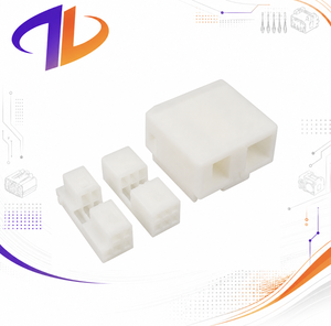 Ensemble de connecteurs électriques pour faisceau de câbles automobiles, 7 broches, blanc, contact en cuivre mâle, nylon, pour assemblage de câbles de voiture - Product Image 1