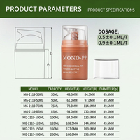 Flacon pompe airless de luxe recyclable PCR30 pour emballage cosmétique de soins de la peau (sérum, hydratant, crème) – Fabrication OEM