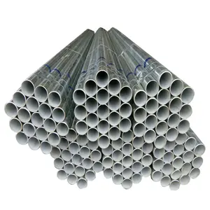 Steel Structures Galvanized Iron Round ERW Pipe Steel Sizes 1/2 Inch Hot Rolled Hollow Carbon Pipe Korean Tubes Galvanized