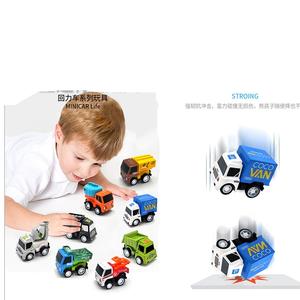 Ensemble de 8 véhicules de transport miniatures en métal moulé sous pression, colorés, de 5 cm, avec fonction de recul, <span class=keywords><strong>pour</strong></span> enfants de 3 ans et plus - Product Image 2