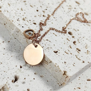 Venta al por mayor <span class=keywords><strong>de</strong></span> acero inoxidable mostaza semilla colgante collares chapado en oro Rosa Fe sobre el miedo cristiano encanto Collar para regalo - Product Image 5