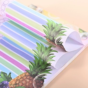 Papel de notas brillante fluorescente con estampado de dibujos animados ecológicos, listo para usar, con serigrafía, notas adhesivas bonitas para la escuela <span class=keywords><strong>SC</strong></span> - Product Image 6