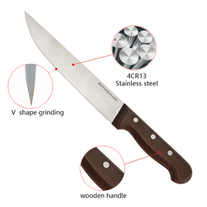 Kitchencalare in acciaio inox carne Chef coltello <span class=keywords><strong>da</strong></span> cucina professionale in legno <span class=keywords><strong>Set</strong></span> di <span class=keywords><strong>coltelli</strong></span> <span class=keywords><strong>da</strong></span> <span class=keywords><strong>macellaio</strong></span> - Product Image 5