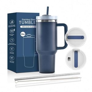 40oz 30oz Tumbler with Handle Sublimation Double Wall Stainless Steel TUMBLER with Straw <b>Coffee</b> Mug with Lid - Product Image 1