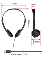 Casque filaire Type-C, écouteurs filaires USB C pour l'école, compatibles avec les tablettes et les smartphones
