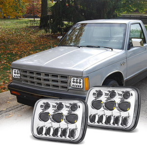 Bán buôn Đen/CHROME 69 Wát vuông đèn pha <span class=keywords><strong>H4</strong></span> kết nối cho GMC Savana 2500 1998-2001, 2004, 2006, 2008, 2010-2012 - Product Image 1