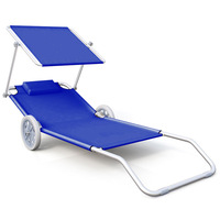 Personnalisable - Chaise longue de plage pliable 2-en-1 et chariot de camping |   Vente en gros de produits robustes