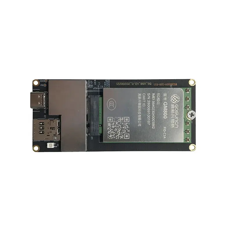 Gosuncn GM800 CIA M.2 5G module Qualcomm SDX55 chip Supports SA NSA 5G NR/4G/3G 4*4 MIMO LTE cat 22 With Type C adapter