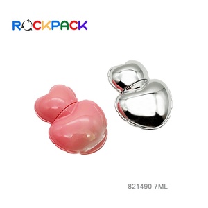 Envase de Tubo de Brillo Labial Vacío de 7 ml, Diseño Lindo <span class=keywords><strong>en</strong></span> Forma de Corazón Rosa Plateado - Product Image 3