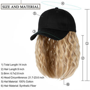Perruque longue noire Fuchs en cheveux humains, avec bonnet d'hiver respirant et imperméable à cordon de serrage, pour femmes d'affaires - Product Image 6