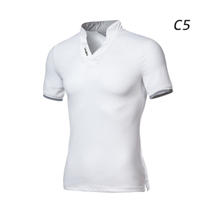 Summer Wine <strong>Red</strong> Polo <strong>Shirt</strong> Short Sleeve Solid Color Simple Business Golf Fashion Elastic Spot <strong>Men</strong> Short Sleeve <strong>Shirt</strong> 269 - Product Image 5