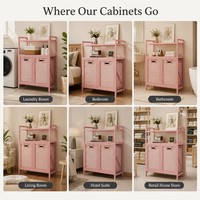 Panier à linge Cedar Space avec compartiments, 2 sacs de tri amovibles et étagère supérieure pour chambre à coucher