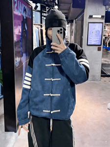 Giacca Bomber Lunga Unisex Personalizzabile in Vera Pelle con Collo Rialzato, Stile High Street, con Goffratura Frontale, Tasche Larghe, Primaverile, di Gran Tendenza - Product Image 2