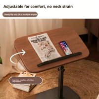Table d'appoint mobile moderne en métal avec lumière intégrée, extensible, rotative et à hauteur réglable pour salon, chambre, villa, hôtel