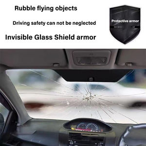 TPU زجاج واقي غير مرئية للسيارات مضاد للرصاص واقي للسائق نافذة صبغة فيلم مصفح أمامي للسيارة - Product Image 4