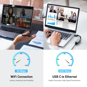 Điện thoại di động máy tính xách tay máy tính bảng PVC Áo khoác nylon bện dây 3A nhanh Sạc Cáp Adapter USB Type-C <span class=keywords><strong>Ethernet</strong></span> RJ45 connecter - Product Image 3